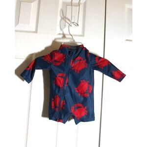 Carter's One Piece Rash Guard Swimsuit sz 3 Months